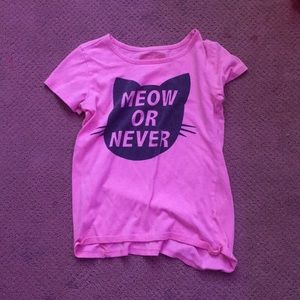 “Meow Or Never” top. Adorable- kids!!